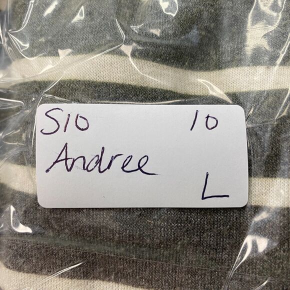 Andree by Unit Sweater Womens Large Striped Dolman Sleeve Boxy Oversized Soft - Picture 11 of 11